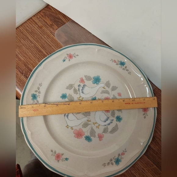 Vintage Geese and Floral 12" Dinner Plate - Picture 4 of 4